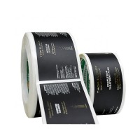 Custom Made Waterproof Synthetic Paper Self Adhesive Gold Foil roll cosmetics Label